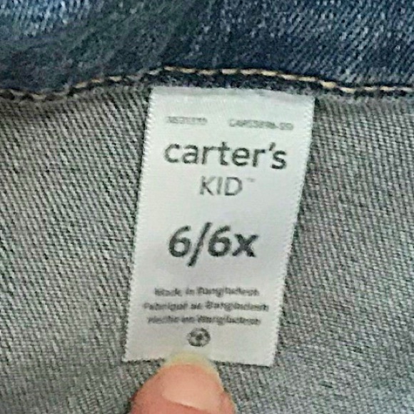 Girl’s Carter’s Denim Jacket Sz 6 / 6X Stretch BRAND NEW WITH TAGS  Blue - Picture 2 of 6